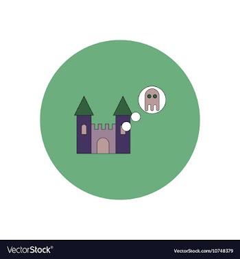 In flat design Halloween icon vector image