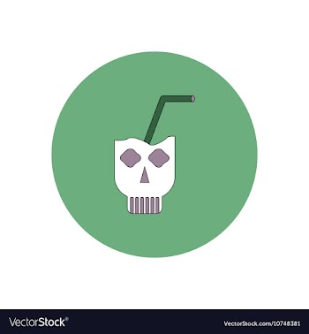 In flat design Halloween icon vector image