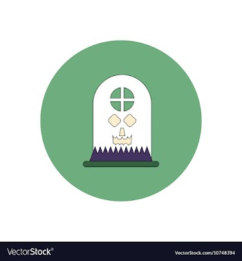 In flat design Halloween icon vector image