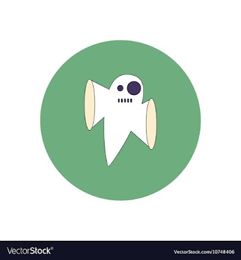 In flat design Halloween icon vector image