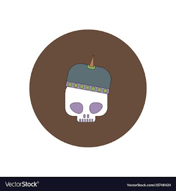 In flat design Halloween icon vector image