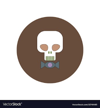 In flat design Halloween icon vector image