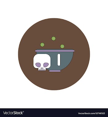 In flat design Halloween icon vector image