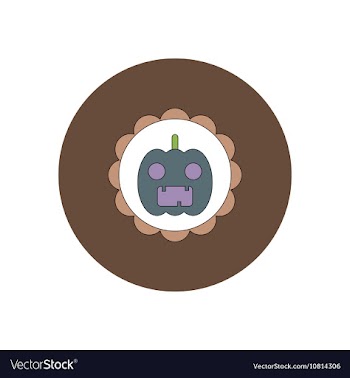 In flat design Halloween icon vector image