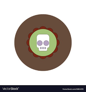 In flat design Halloween icon vector image