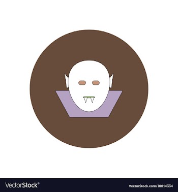 In flat design Halloween icon vector image