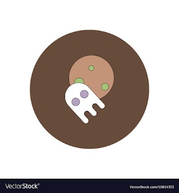 In flat design Halloween icon vector image
