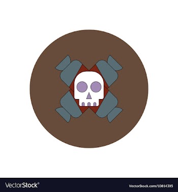 In flat design Halloween icon vector image