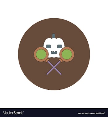 In flat design Halloween icon vector image