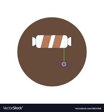 In flat design Halloween icon vector image