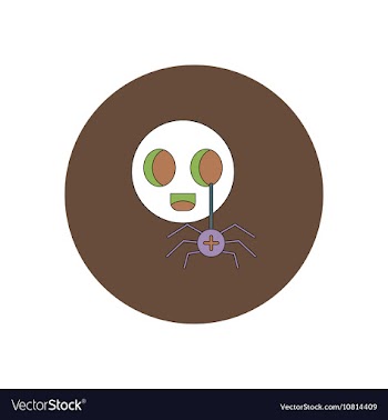 In flat design Halloween icon vector image