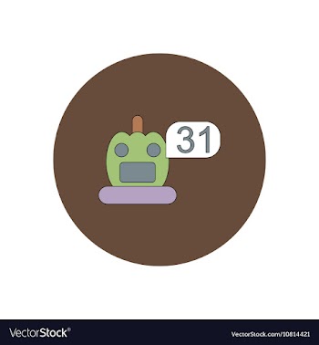 In flat design Halloween icon vector image