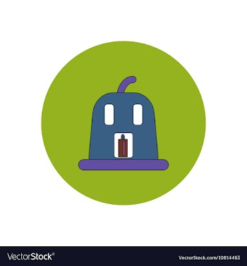 In flat design Halloween icon vector image