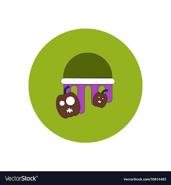 In flat design Halloween icon vector image