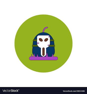 In flat design Halloween icon vector image