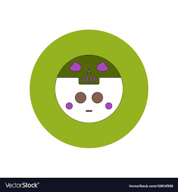In flat design Halloween icon vector image