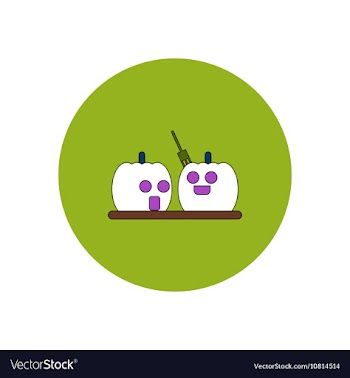 In flat design Halloween icon vector image