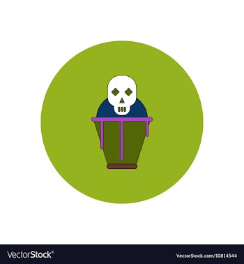 In flat design Halloween icon vector image