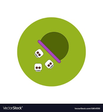 In flat design Halloween icon vector image