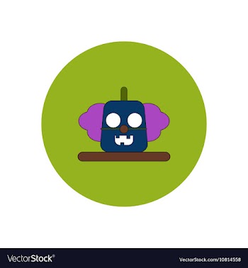 In flat design Halloween icon vector image