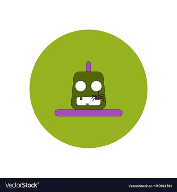 In flat design Halloween icon vector image