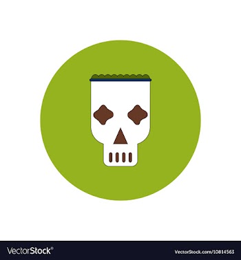 In flat design Halloween icon vector image