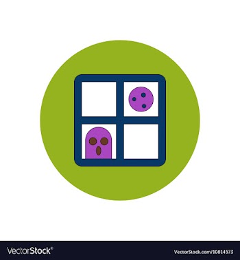 In flat design Halloween icon vector image