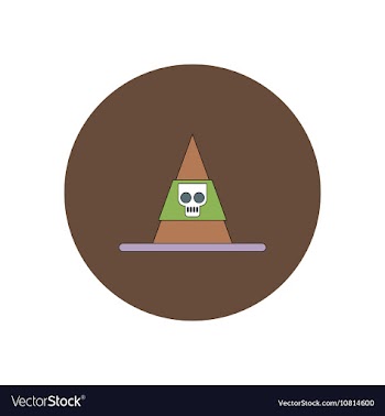 In flat design Halloween icon vector image