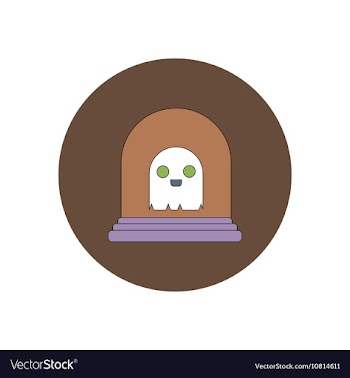 In flat design Halloween icon vector image