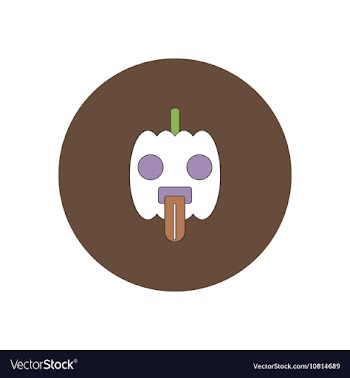 In flat design Halloween icon vector image