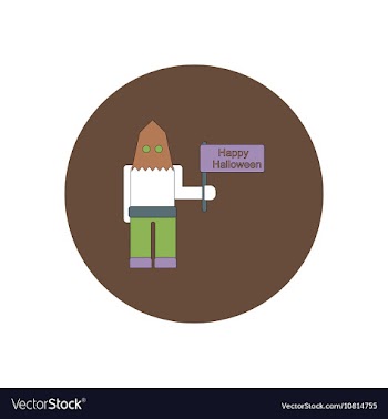 In flat design Halloween icon vector image