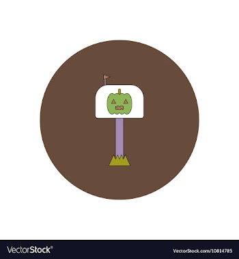 In flat design Halloween icon vector image