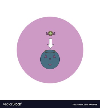 In flat design Halloween icon vector image