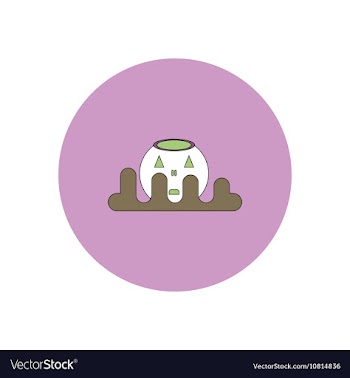 In flat design Halloween icon vector image