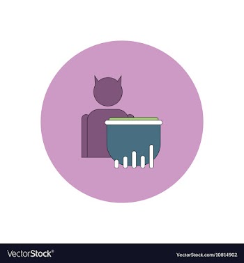 In flat design Halloween icon vector image