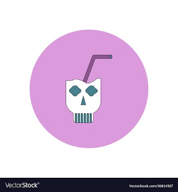 In flat design Halloween icon vector image