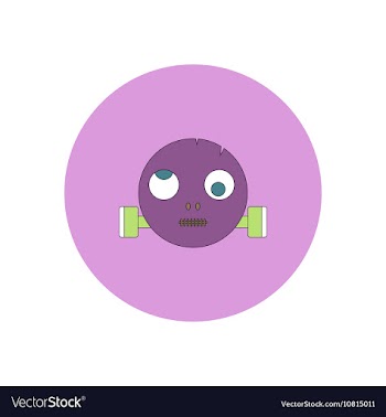 In flat design Halloween icon vector image