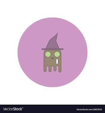 In flat design Halloween icon vector image