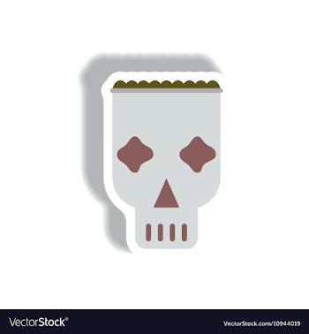 In flat design Halloween icon vector image