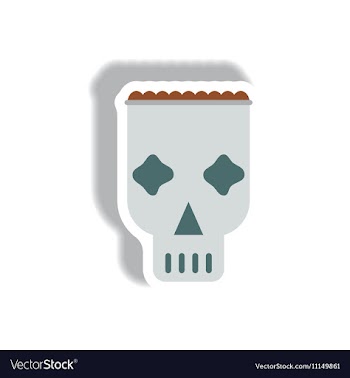 In flat design Halloween icon vector image