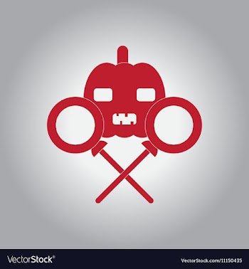 In flat design Halloween icon vector image
