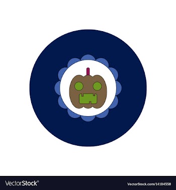 In flat design halloween icon vector image