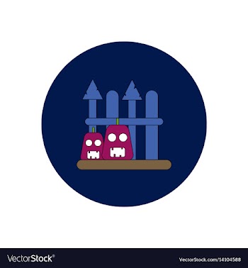 In flat design halloween icon vector image