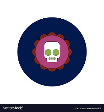 In flat design halloween icon vector image