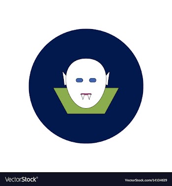 In flat design halloween icon vector image