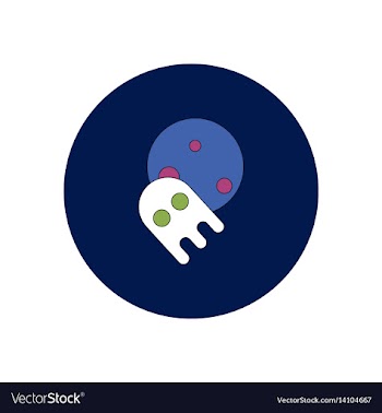In flat design halloween icon vector image