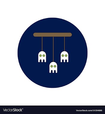In flat design halloween icon vector image
