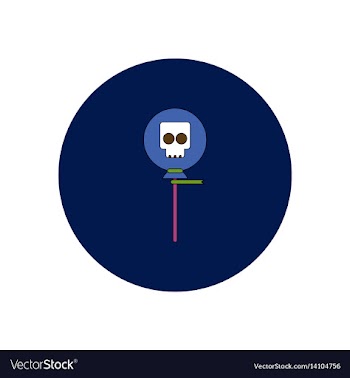 In flat design halloween icon vector image