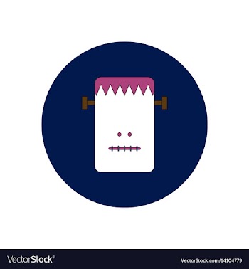 In flat design halloween icon vector image