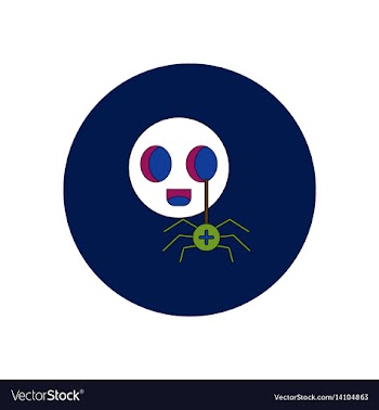 In flat design halloween icon vector image